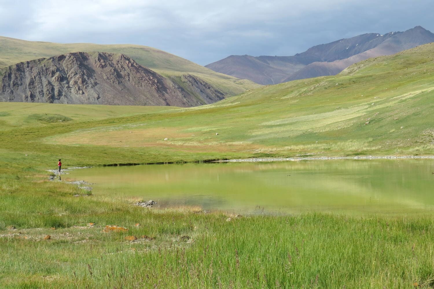 Sailugem park green lake On the bank of green lake in Altai
