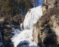 Kamyshlinsky waterfall on the Kamyshla river, Altai , Russia